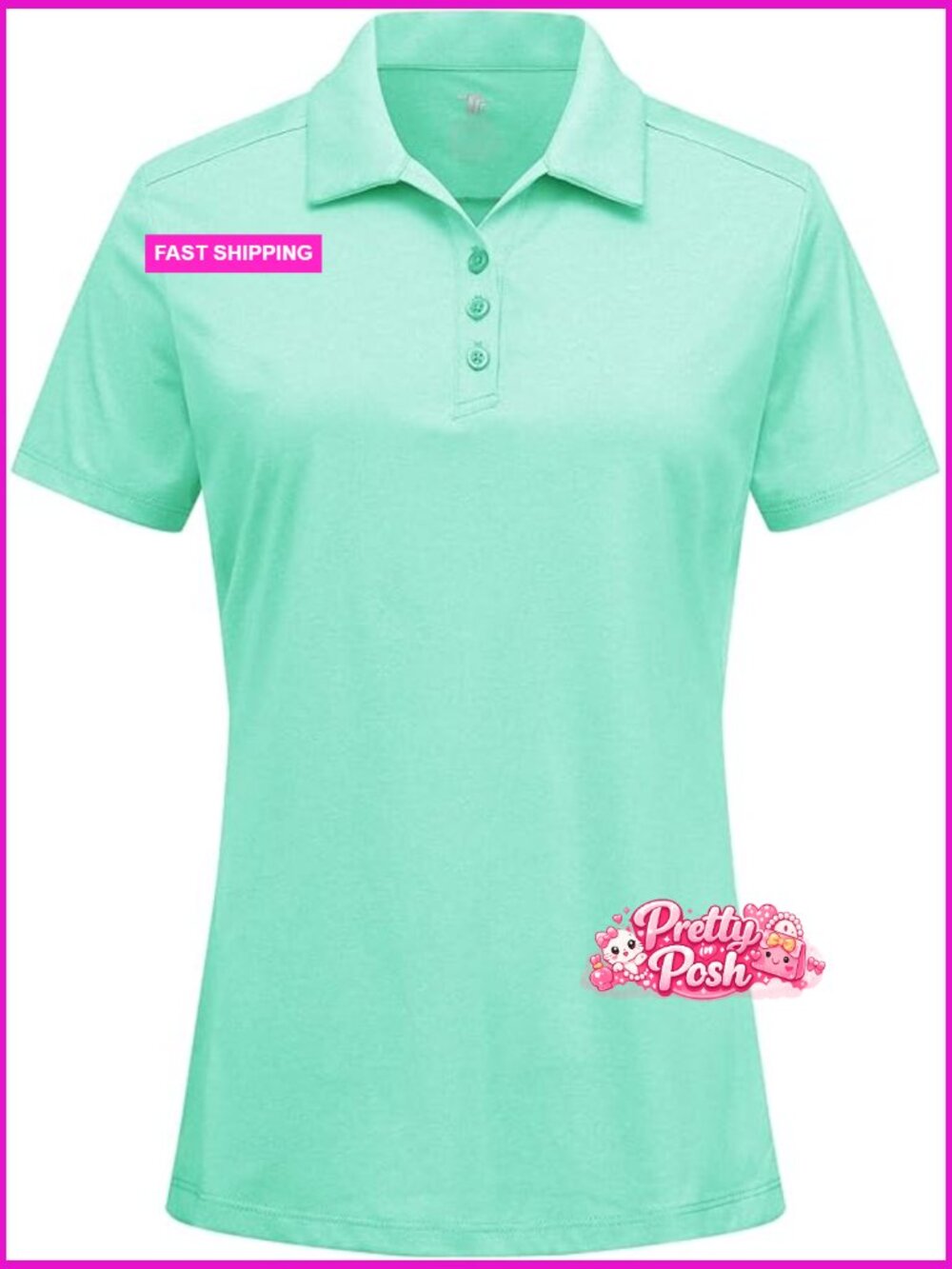 Women's Polo Shirt Short Sleeve UV Sun Protection Dry Fit